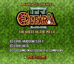 Elfaria II - The Quest of the Meld Title Screen